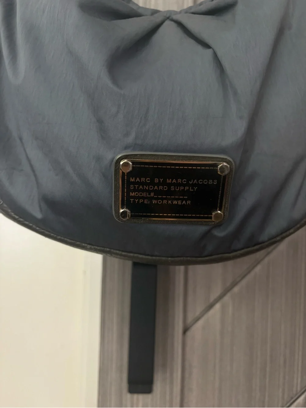 Marc by Marc Jacobs Gray Fabric and Leather Shoulder Hobo Bag